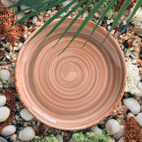Ceramic Helix Swirl Dinner Plates Set of 6 (6 Count)
