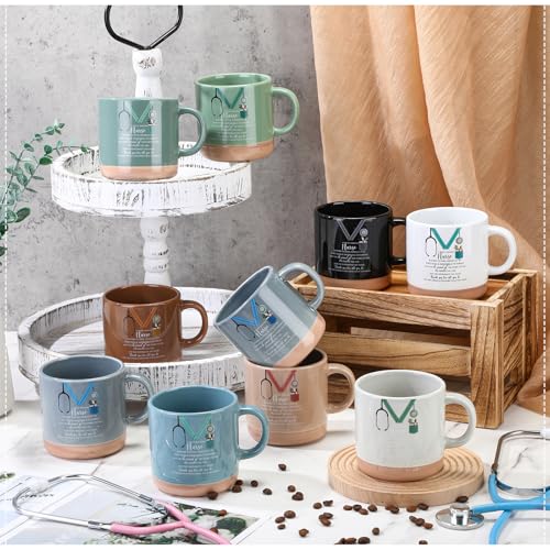 10 Pcs Nephrology Nurses Week Gift 2026 Bulk Thank You Mugs Inspirational Ceramic Coffee Mugs 13 oz Appreciation Cups Back to School Gift for Nursing School Teacher Student Staff (10 Count)