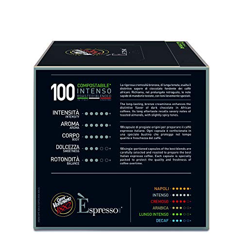 Caffe Vergnano Intenso Espresso Pods (100 Count)