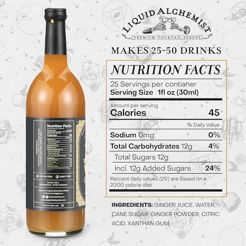 Ginger Syrup for Cocktails (25.4 Fl Oz)