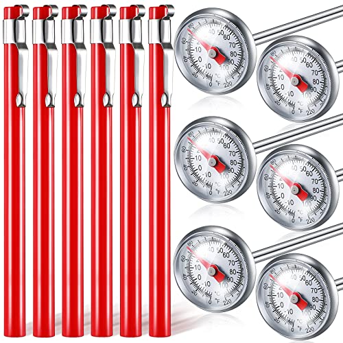 6 Pcs Stainless Steel Kitchen Dial Thermometer 5" (6 Count)