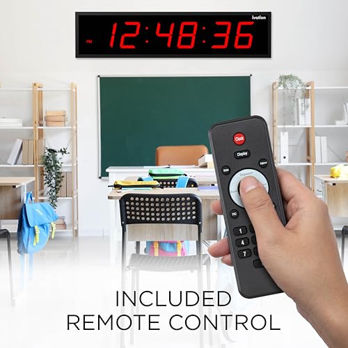 Oversized Digital Wall Clock with Large LED Display & Timer