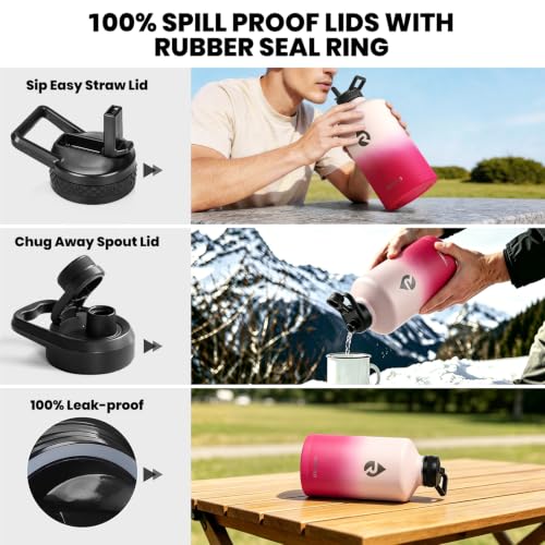 One Gallon Water Bottle Insulated 128 oz