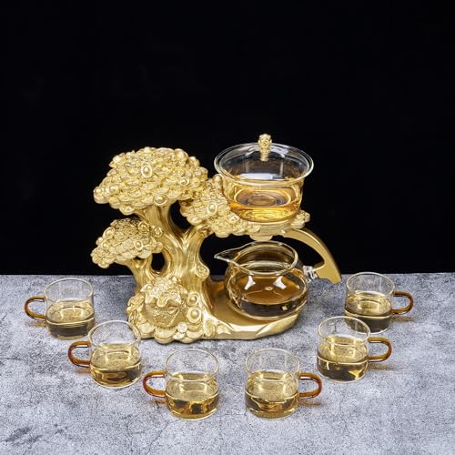 Glass Teapot Set with Infuser Semi Automatic Tea Set Magic Teapot