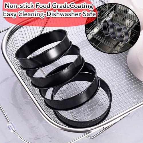 12Packs Crumpet Rings NONSTICK English Muffin Ring 4 Inch