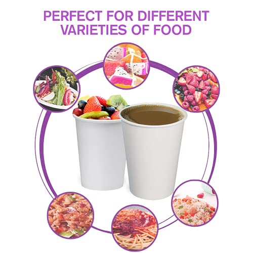 White Disposable Paper Coffee Cups (100 Count)