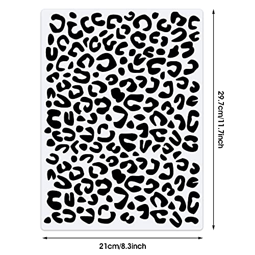 4 Pieces Leopard Cheetah Print Paint Stencil (4 Count)