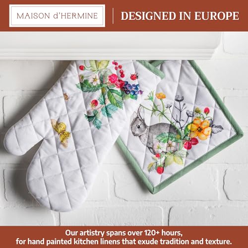100% Cotton Oven Mitt & Pot Holder Set