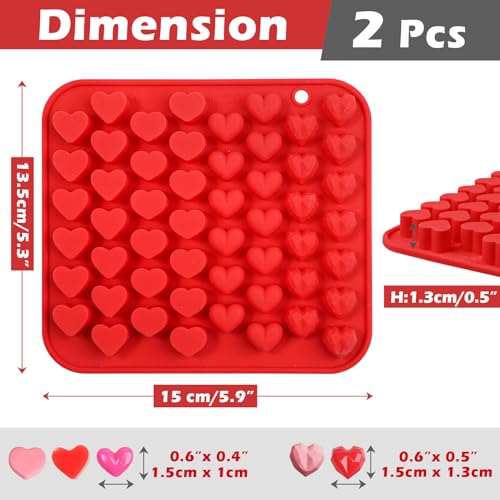 Mini Heart Molds 52 (2 Count)