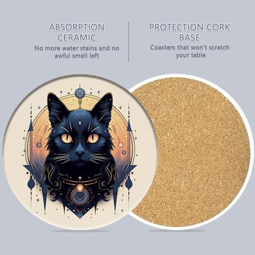 Drink Coasters Set of 6 with Holder