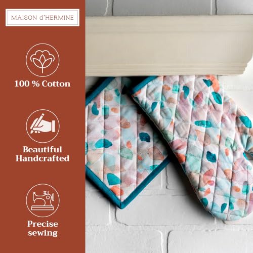 100% Cotton Oven Mitt & Pot Holder Set (2 Count)