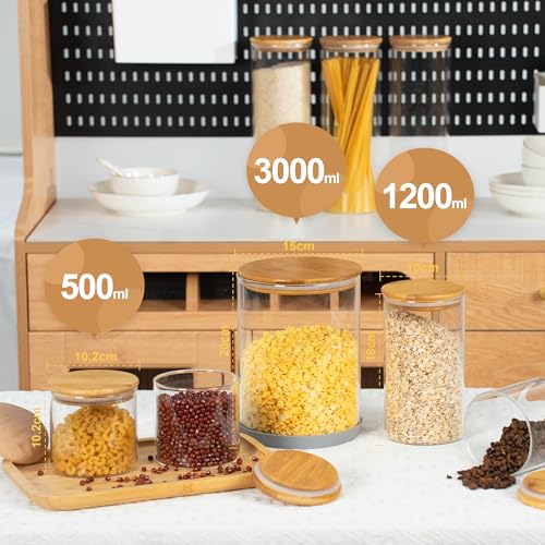 22oz/0.7Qt/650ml Round Glass Storage Containers with Lids 6-Pack (6 Count)