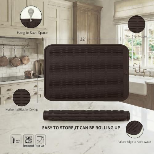 Silicone Dish Drying Mat for Multiple Usage