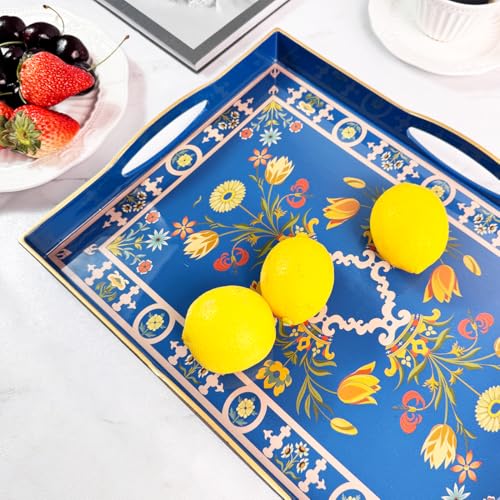 Boho Blue Decorative Tray