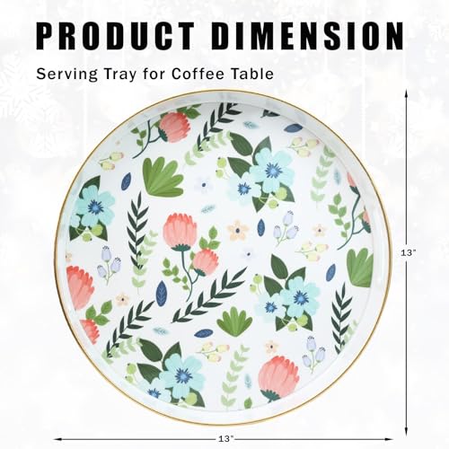 Round Serving Tray with Handles