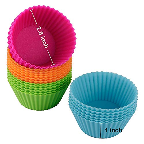 Silicone Cupcake Baking Cups Muffin Liners Reusable Silicon Muffin Tin Non