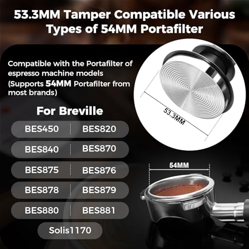 53MM Coffee Tamper Set Black 6 IN 1 (16 Ounce)