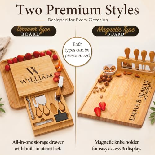 Personalized Charcuterie Board Gifts Set