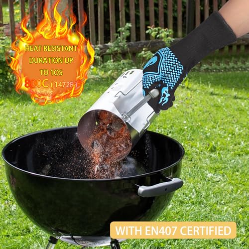 BBQ Gloves 1472F Heat Resistant Non (2 Count)