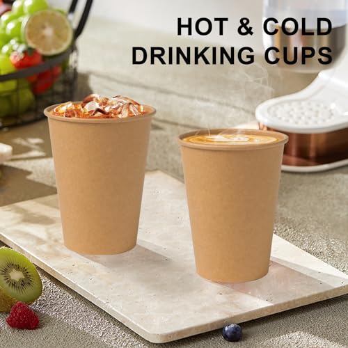 300 Pack 12 oz Kraft Paper Cups (300 Count)