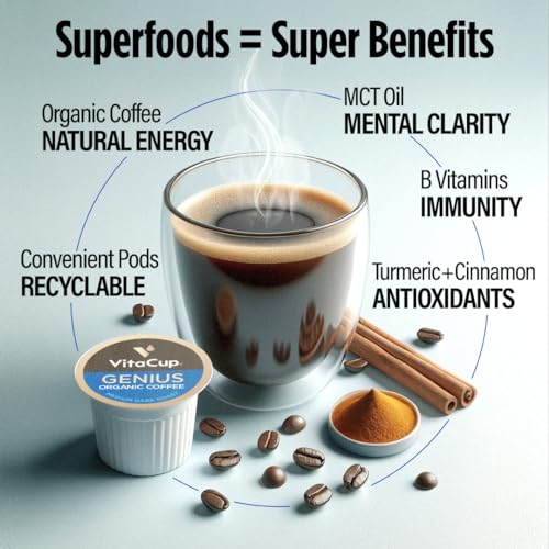 Organic Genius Keto Medium Dark Roast Coffee Pods (10 Count)