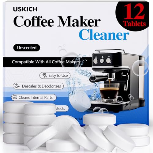 Coffee Machine Cleaner Descaler Tablets 12 Pack (12 Count)