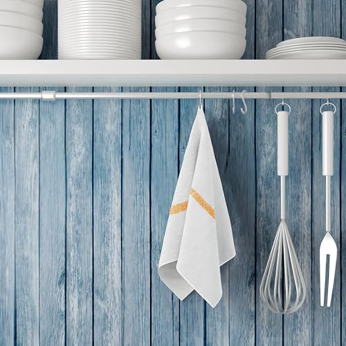 60 PC New Cotton Blend White Restaurant Bar Mops Kitchen Towels (60 Count)