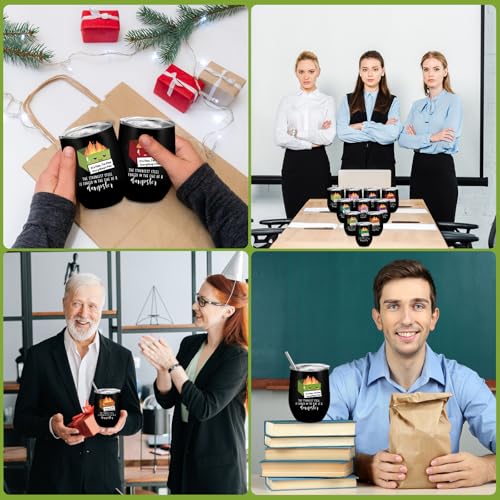 10 Pcs Coworker Gift Dumpster Fire Tumbler with Straw Lid (10 Count)