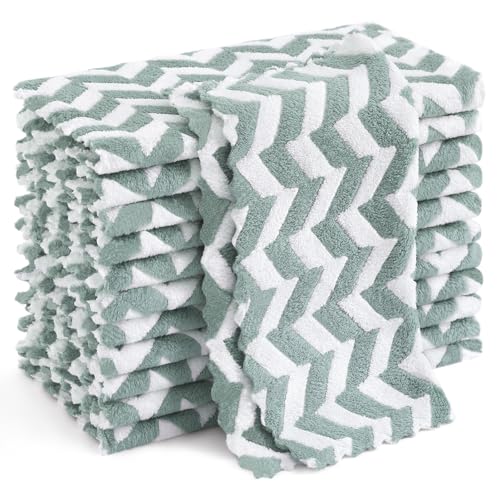 12 Pack Irregular Waves Kitchen Dish Cloths (12 Count)