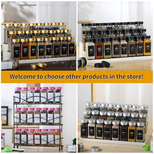 48 Spice Jars with Labels (48 Count)