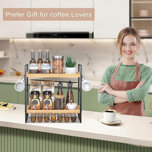 Coffee Station Organizer with Pod Holder and Drawer