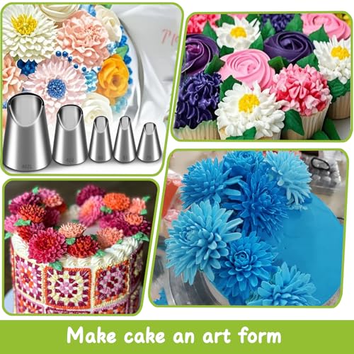 5 Pieces Chrysanthemum Piping Tips Set