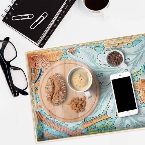 Plastic Serving Tray with Handles for Coffee Table