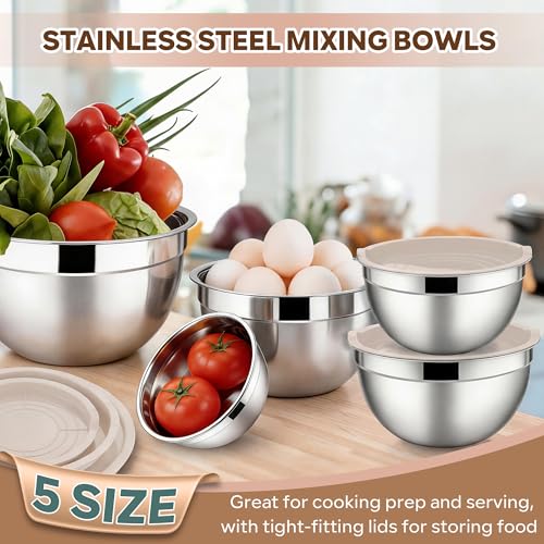 Mixing Bowls with Lids Set (5 Count)