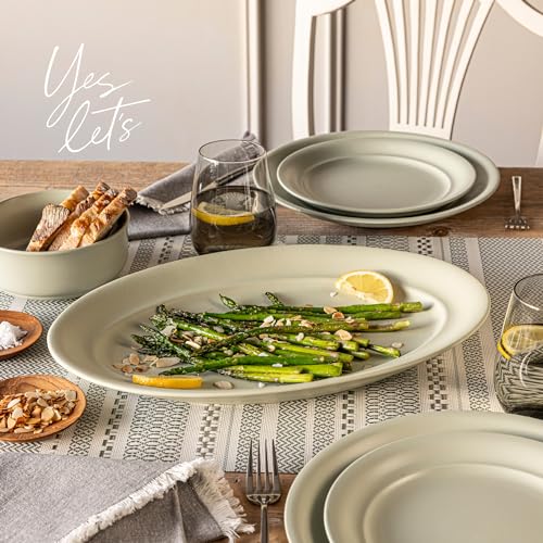 over&back Rim Stoneware Serving Platter