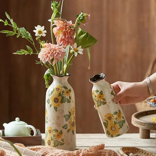 Autumn Vintage Ceramic Vase Set of 3 for Decor Home (3 Count)