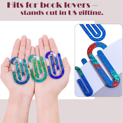 Christmas Book Mark Resin Molds Silicone Bookmark Mold Xmas for Epoxy 9