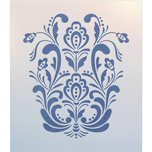 Rosemaling Pattern 18 Stencil Template 8.2" x 9.7" for Painting