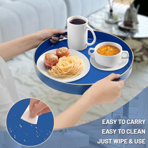 13" Blue Decorative Tray