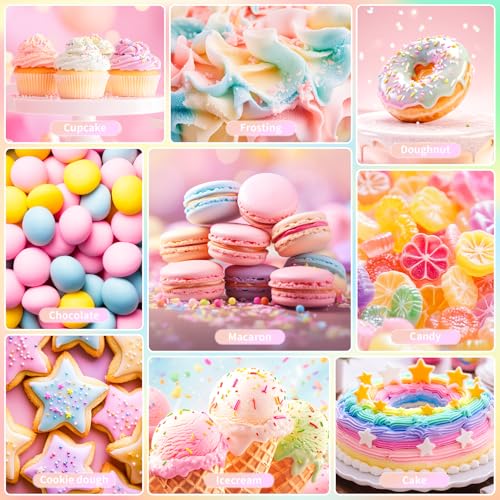 Oil Based Food Coloring for Chocolate Macaron Oil Edible Food Dye Set for Halloween Baking Royal Icing Cookie Supplies Gluten Free 7x6ml Food Grade Food Color Kit (2.8 Fl Oz)