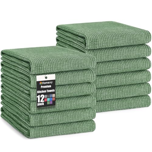 380 GSM Cotton Premium Kitchen Towels 12 Pack (12 Count)