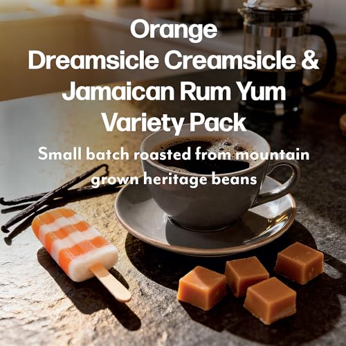 Maud’s Orange Creamsicle & Jamaican Rum Yum Coffee Pods Variety Pack (36 Count)