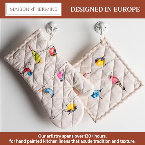100% Cotton Oven Mitt & Pot Holder Set