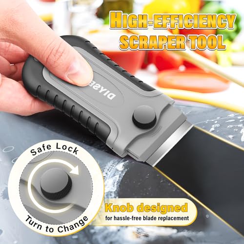 2 Pack Paint Scraper Tool with 30 Razor Blades (2 Count)