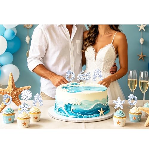 Last Toast on the Coast Cupcake Toppers (25 Count)