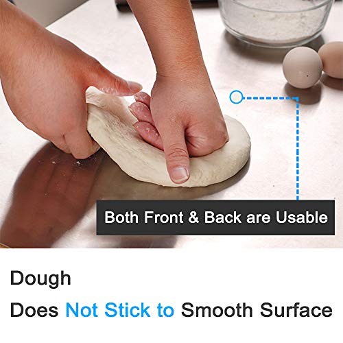 Large Cutting Board 304 Stainless Steel Cutting Board Metal Baking Mat Non Stick Thick Board Cutting Fruit Vegetable Meat Kneading Rolling Bread Pizza Biscuits Dough Sturdy Kitchen