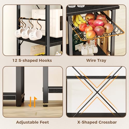 Large Bakers Rack with Power Outlets