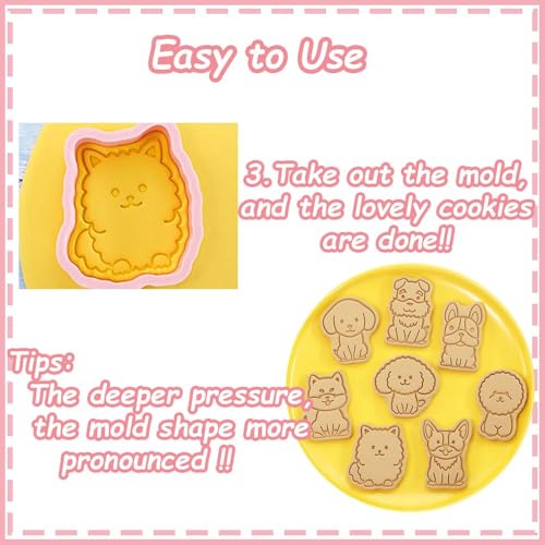 8 Dog Cookie Cutters Set