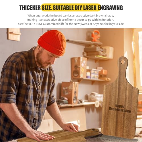 6 Pcs Thick Wood Cutting Boards Bulk for Chopping Serving (6 Count)