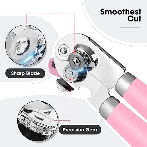 Heavy Duty Hand Can Opener Manual with Magnet Lid Remover